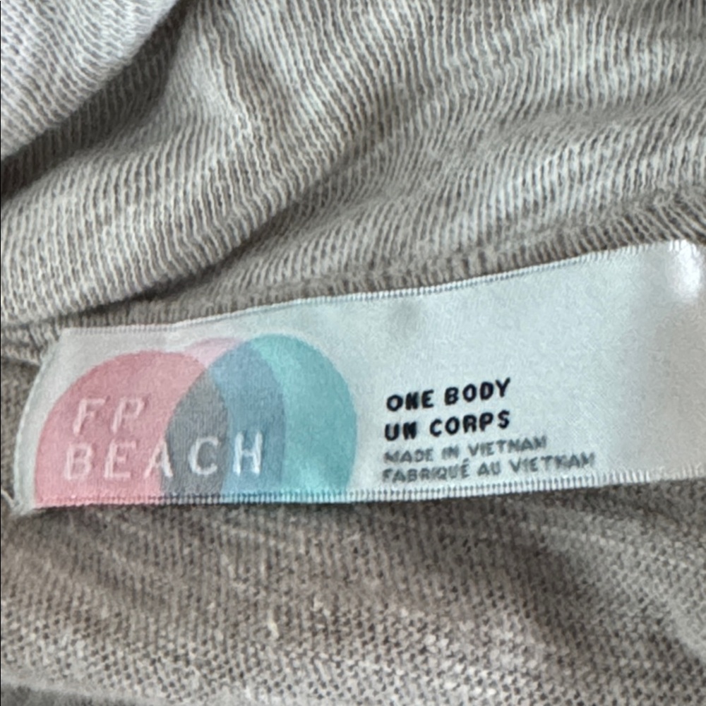 Free People Beach cacoon cowl neck cotton slub top with raw edges - Picture 12 of 15